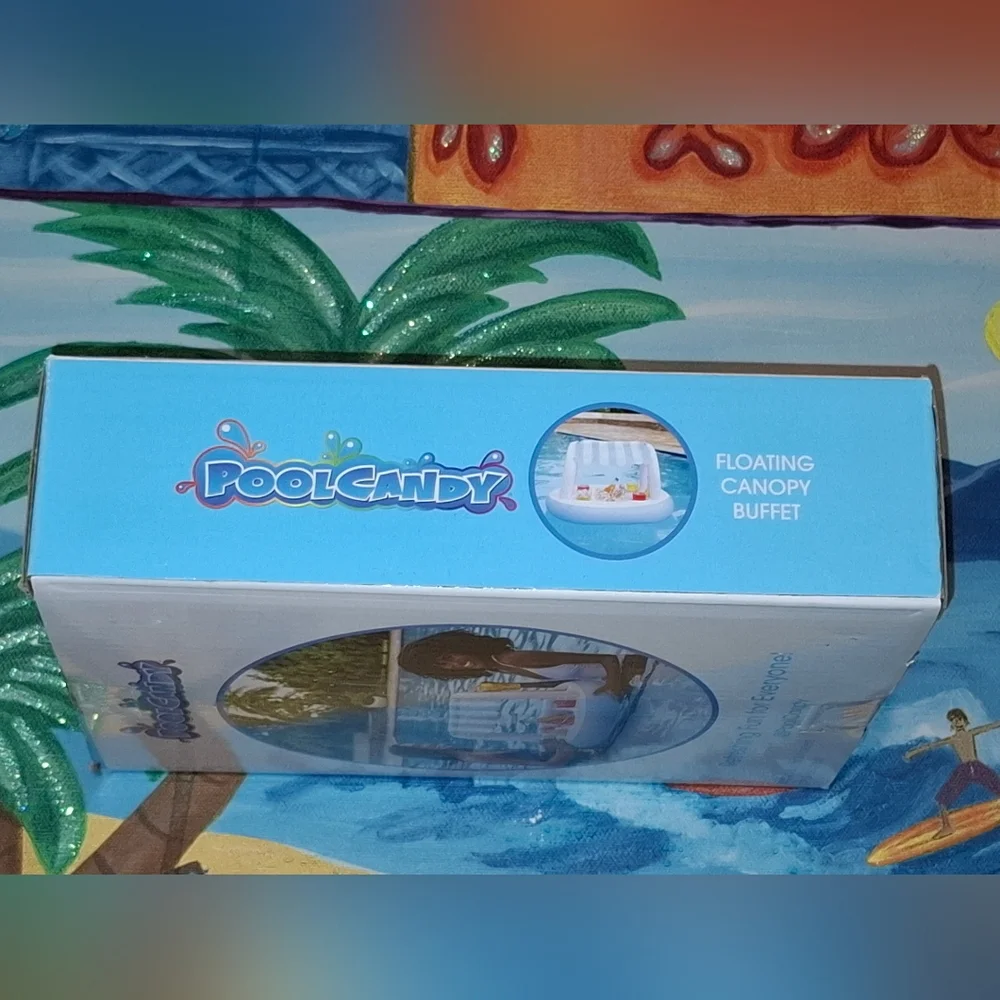 Pool Candy Floating Bar Canopy Buffet Cooler Beverage Chiller BNIB